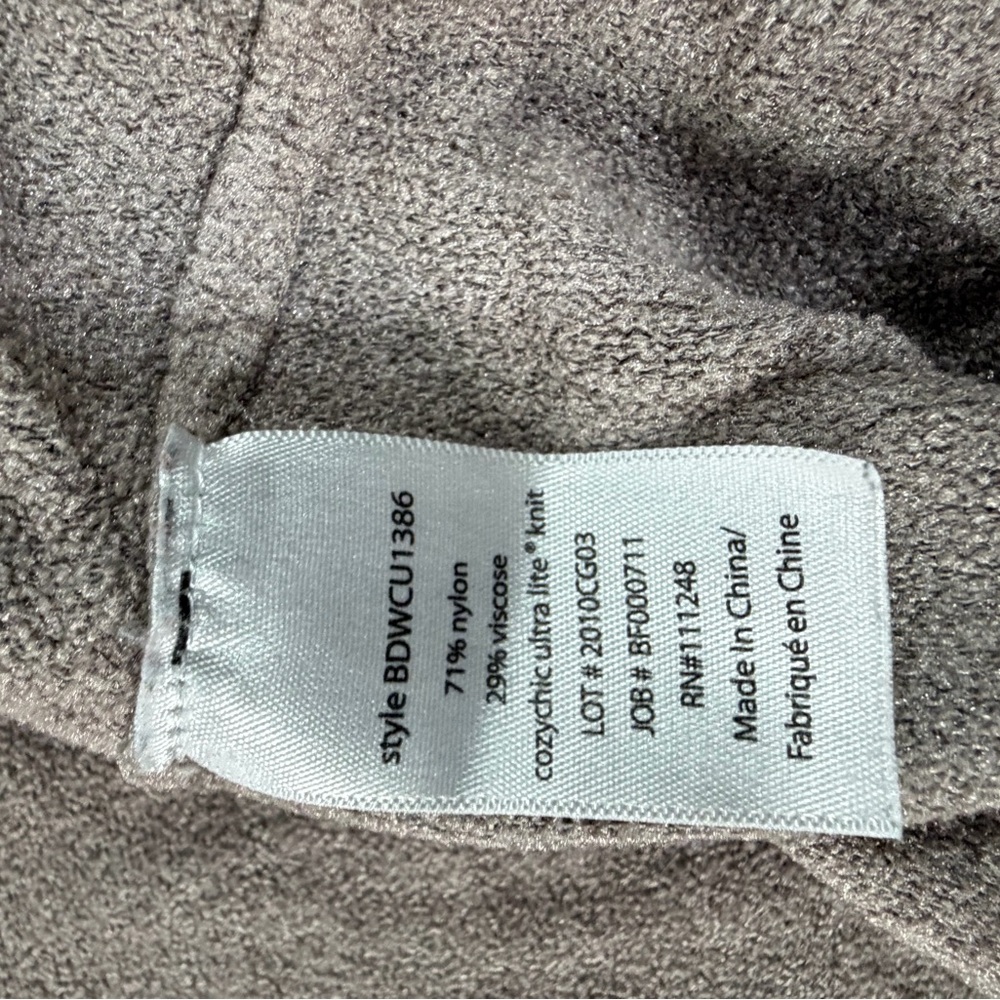 Barefoot Dreams Cozychic Ultra Lite Open Front Hooded‎ Cardigan Beige Women’s M - Picture 5 of 7